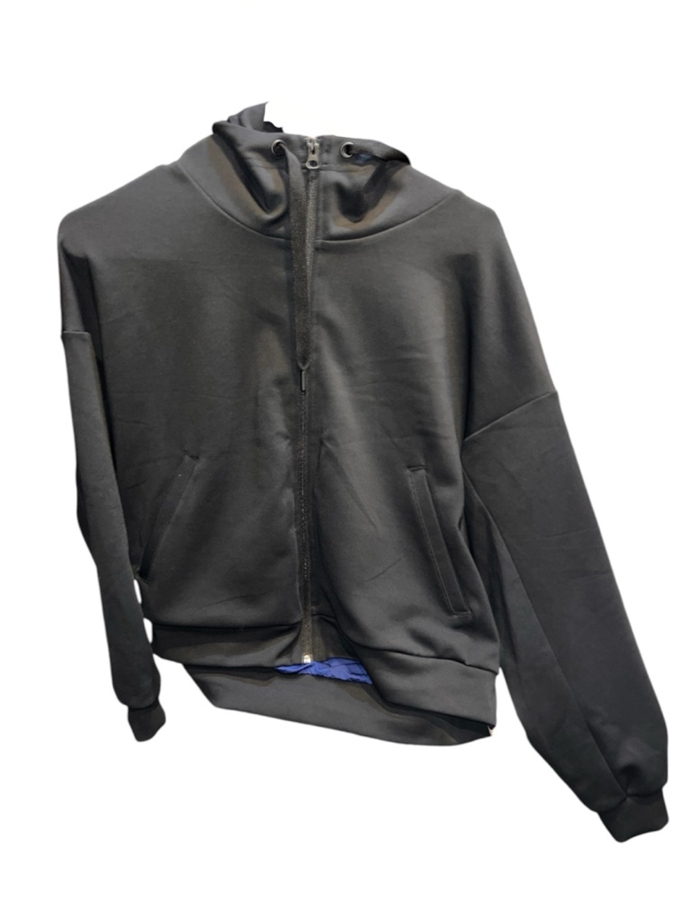 Lou & Grey Black Full-Zip Hoodie Sweater